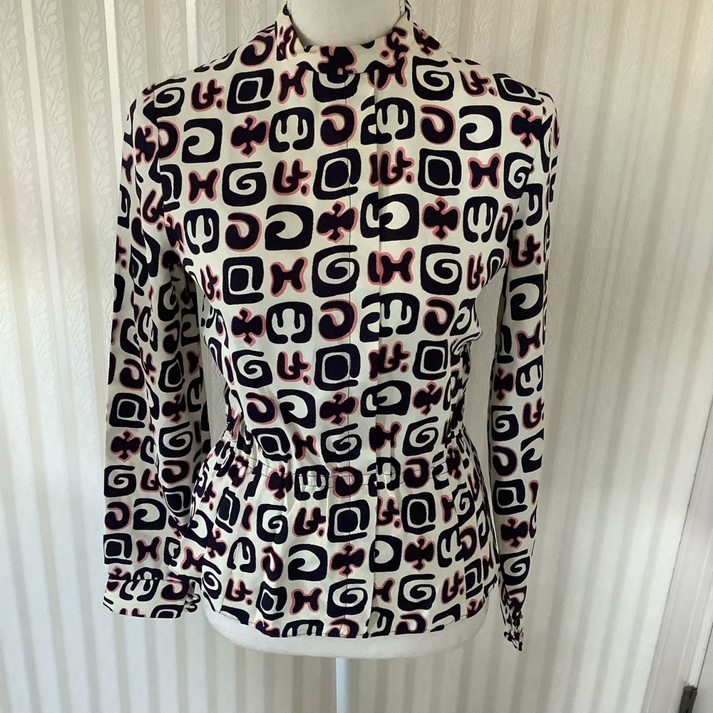 Vintage 60’s Print Top Size XS